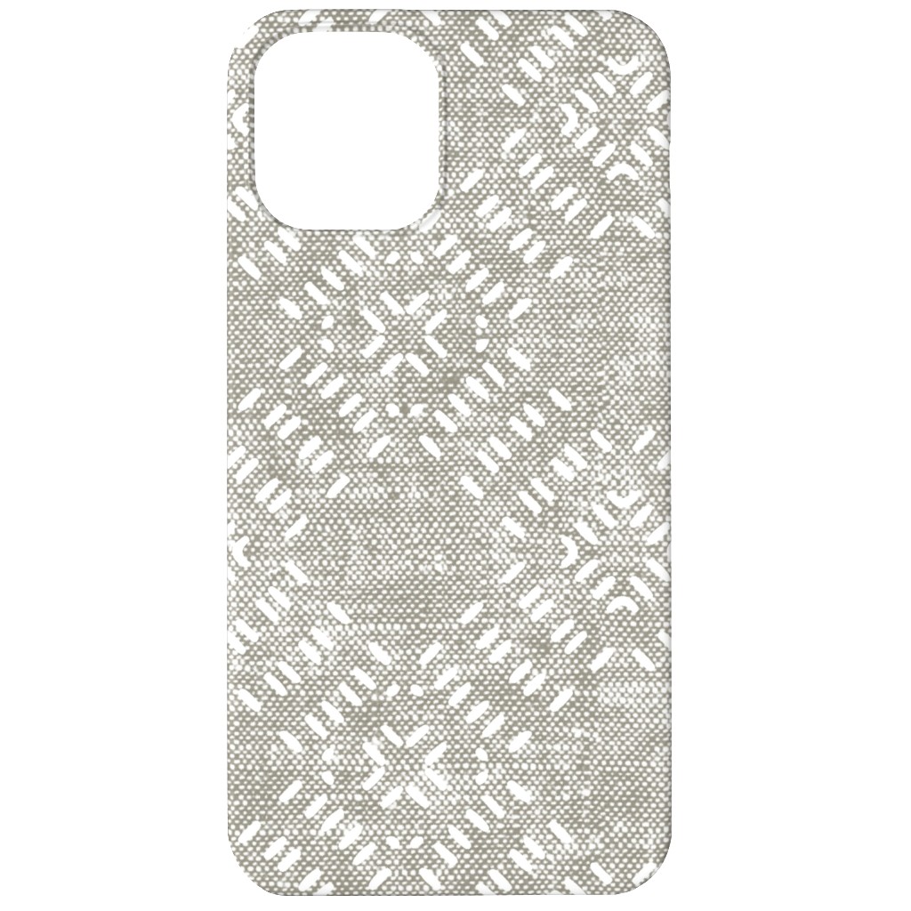 Modern Farmhouse Tile - Neutral Phone Case, Slim Case, Matte, iPhone 12, Gray, Gray