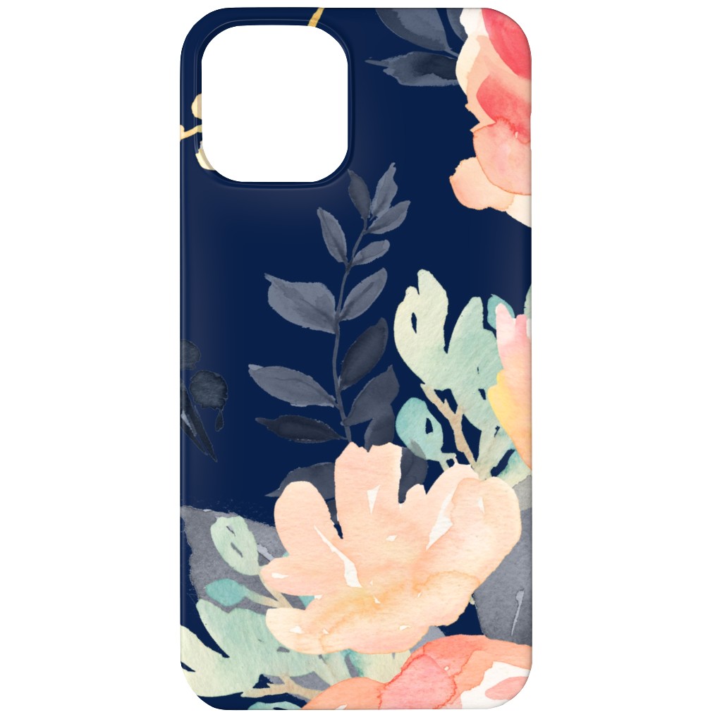 Watercolor Florals Phone Case, Slim Case, Matte, iPhone 12, Multicolor, Silhouette
