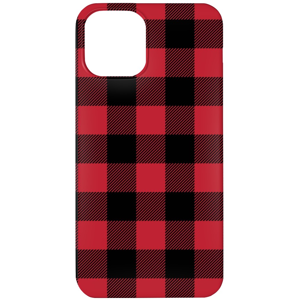 Ducks, Trucks, and Eight Point Bucks - Red and Black Phone Case, Slim Case, Matte, iPhone 12, Red, Red