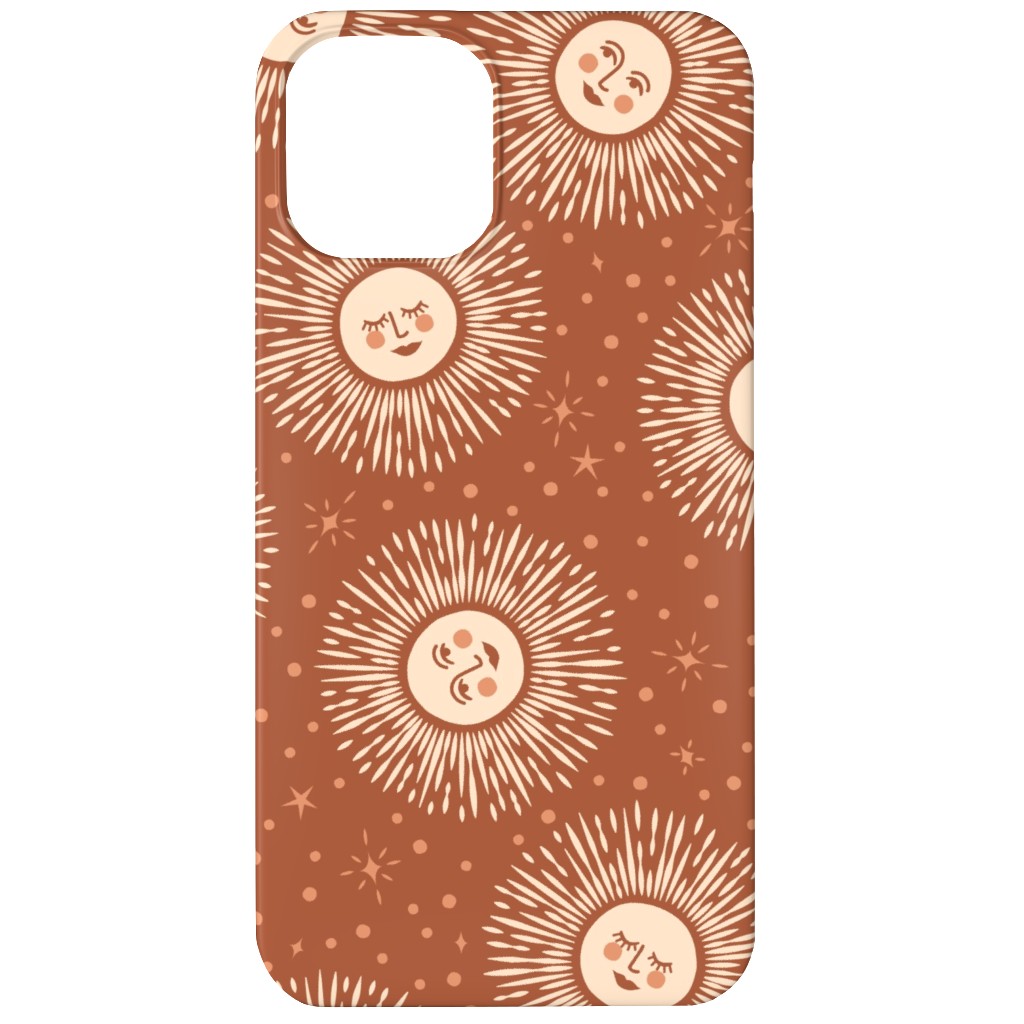 Golden Sun - Multidirectional - Rust Brown Phone Case, Slim Case, Matte, iPhone 12, Orange