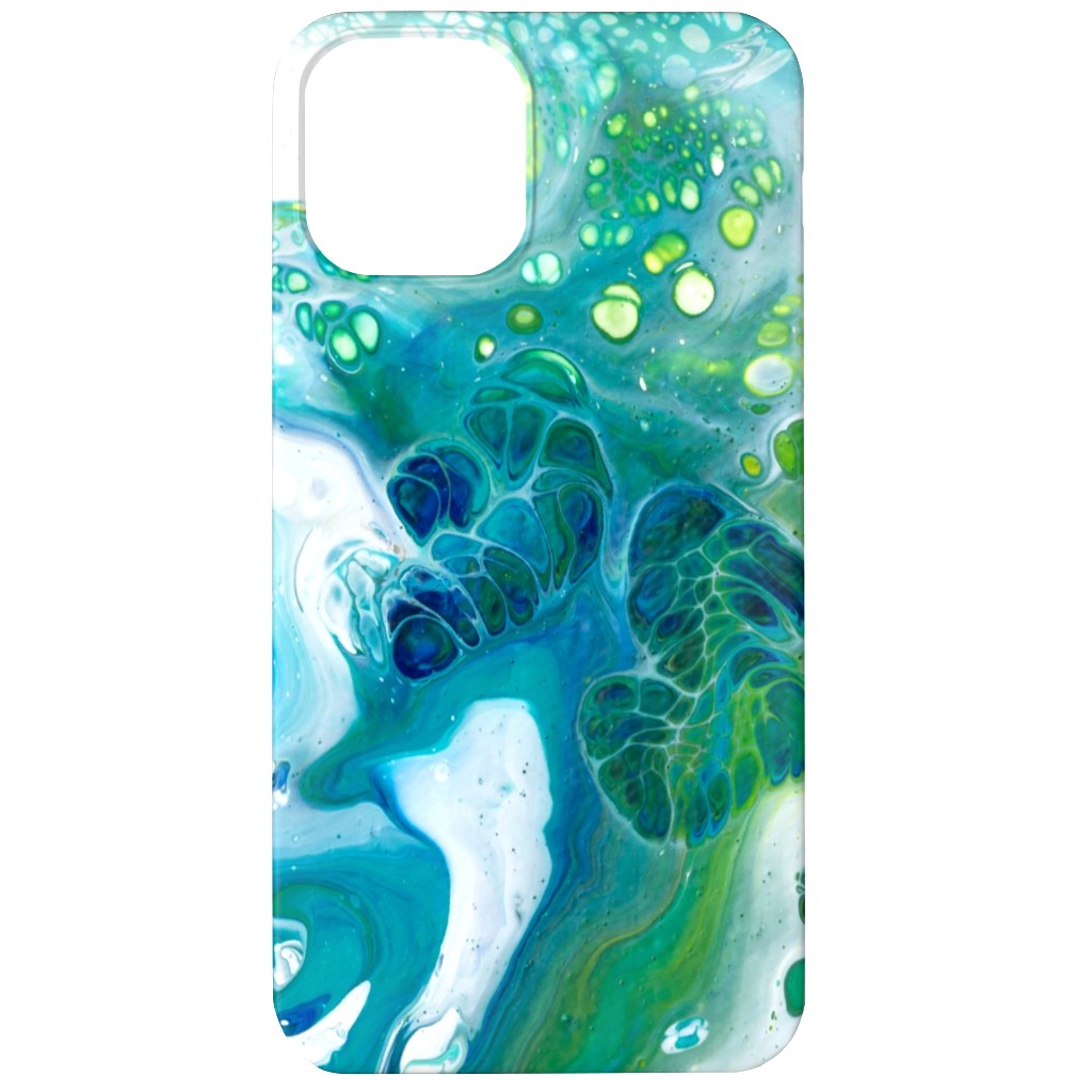 Acrylic Flow Phone Case, Slim Case, Matte, iPhone 12, Green, Hurricane