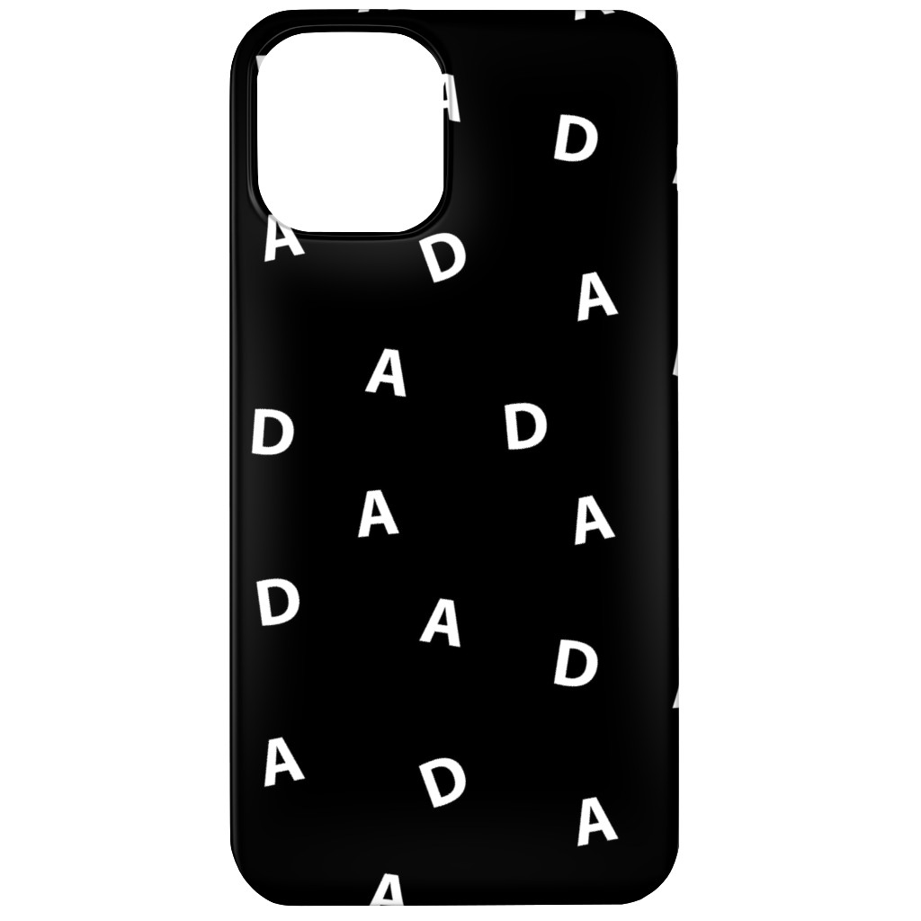 Sweet Dad Typography - Black and White Phone Case, Slim Case, Matte, iPhone 12, Black, Black