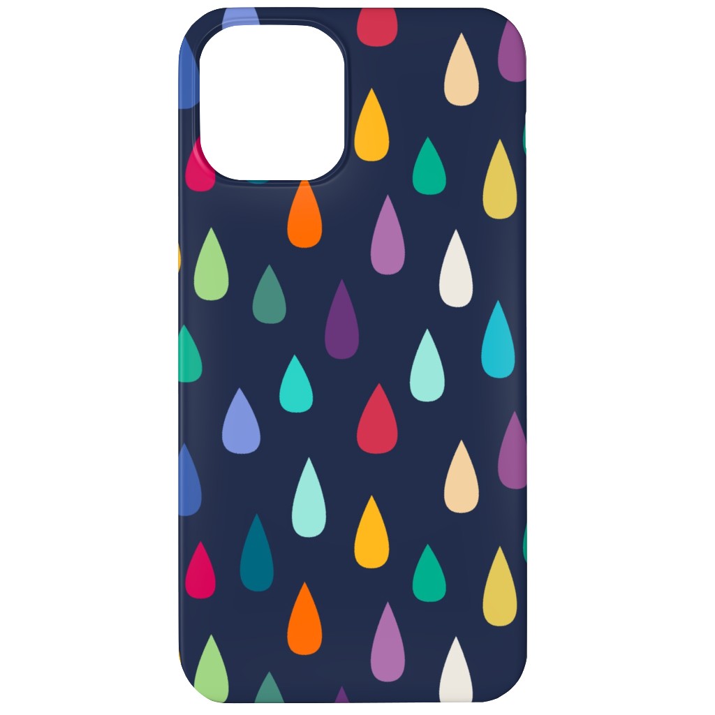 Raindrops - Multi Phone Case, Slim Case, Matte, iPhone 12, Multicolor