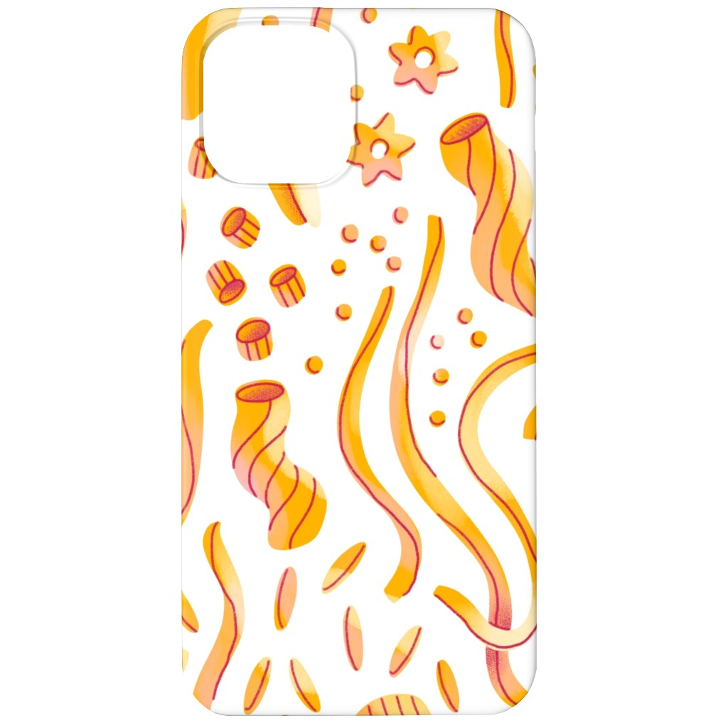 Yummy Noodles Phone Case, Slim Case, Matte, iPhone 12, Orange, Orange