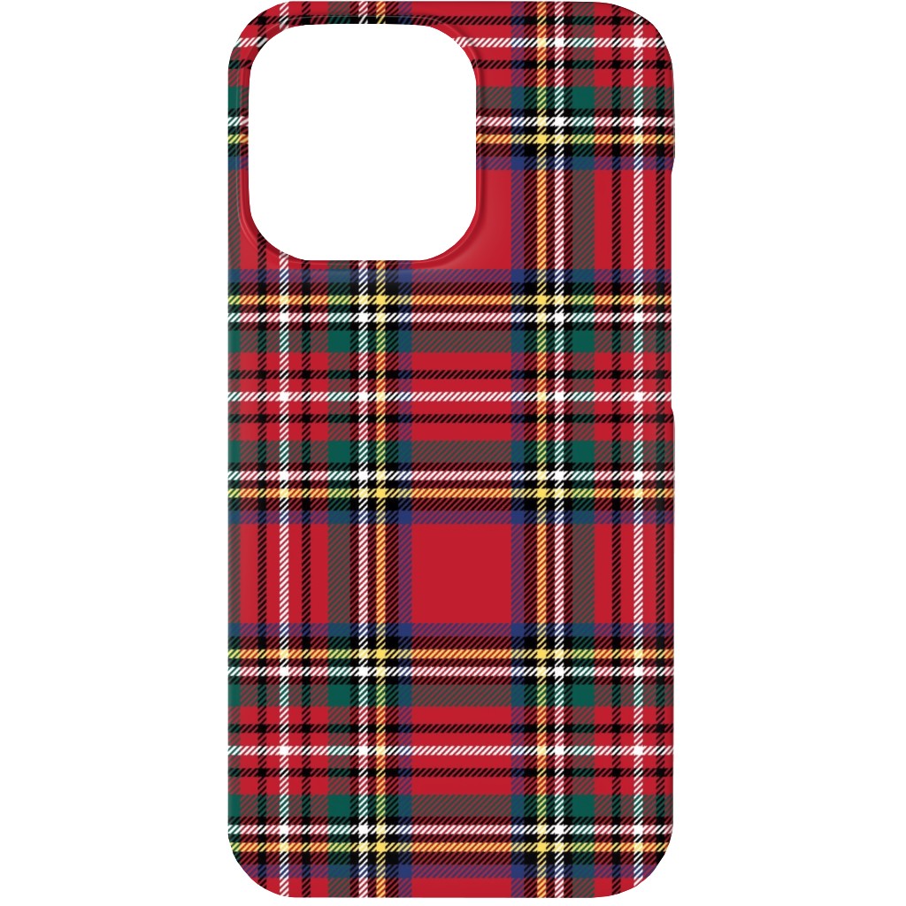 Royal Stewart Tartan Style Repeat Perfect for Christmas Phone Case, Silicone Liner Case, Matte, iPhone 13 Mini, Red