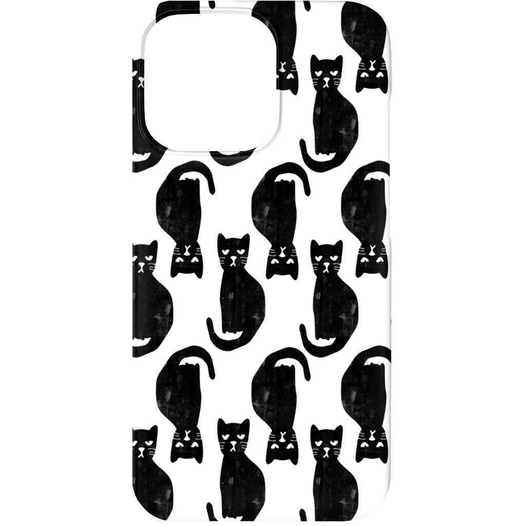 Black Cat Phone Case, Silicone Liner Case, Matte, iPhone 13 Mini, Black