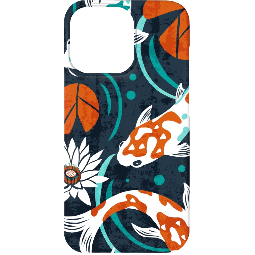 Koi Pond - Multi Phone Case, Silicone Liner Case, Matte, iPhone 13 Mini, Multicolor