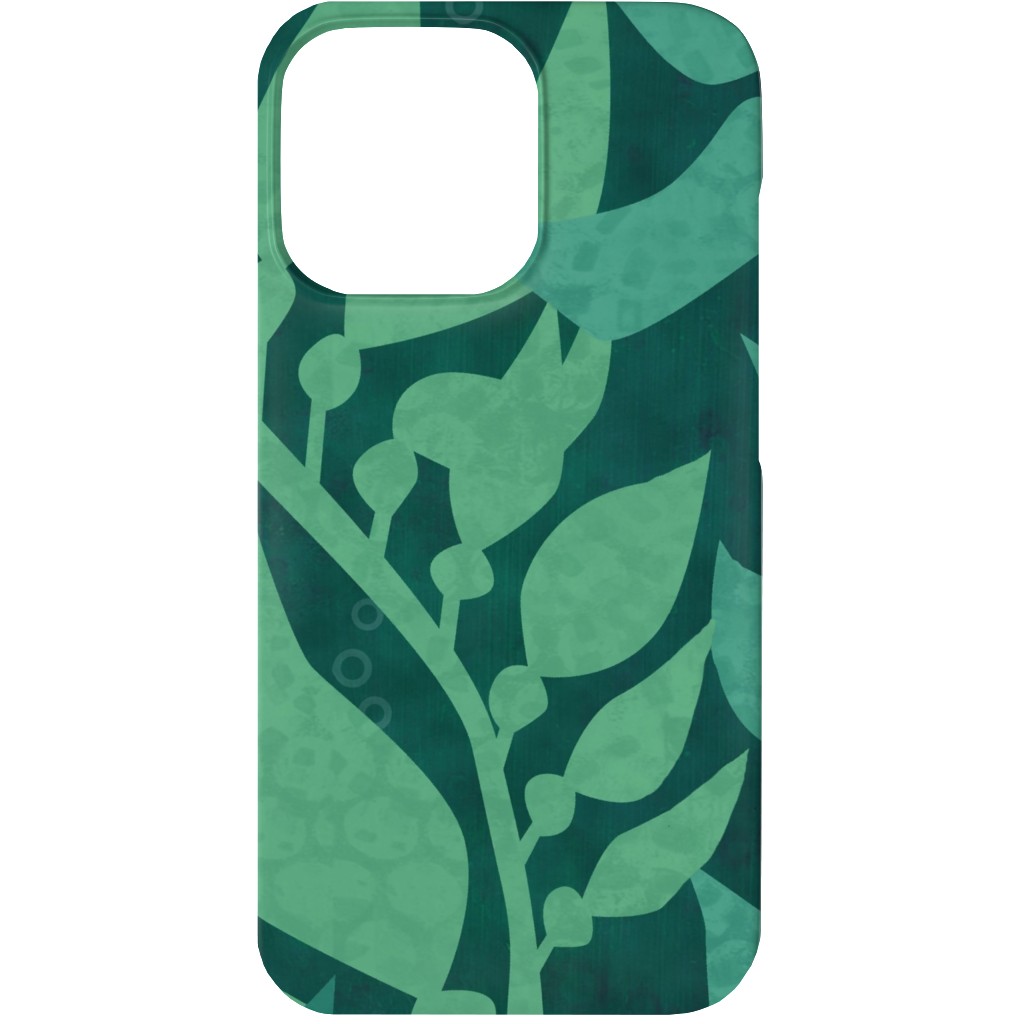 Mermaid Wonderland Kelp - Green Phone Case, Silicone Liner Case, Matte, iPhone 13 Mini, Green