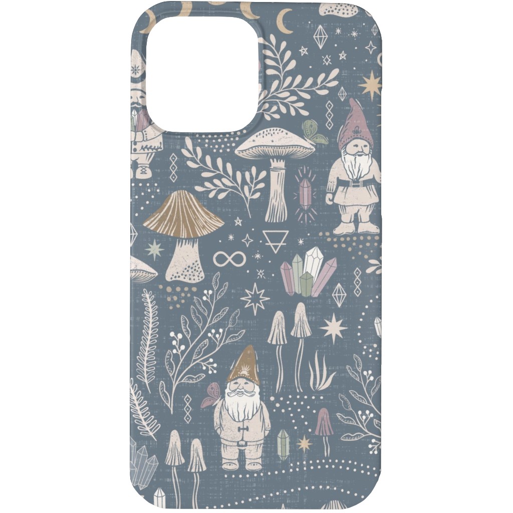 Magical Forest Gnomes - Earthy Blue Phone Case, Silicone Liner Case, Matte, iPhone 13 Pro Max, Blue, True Blue