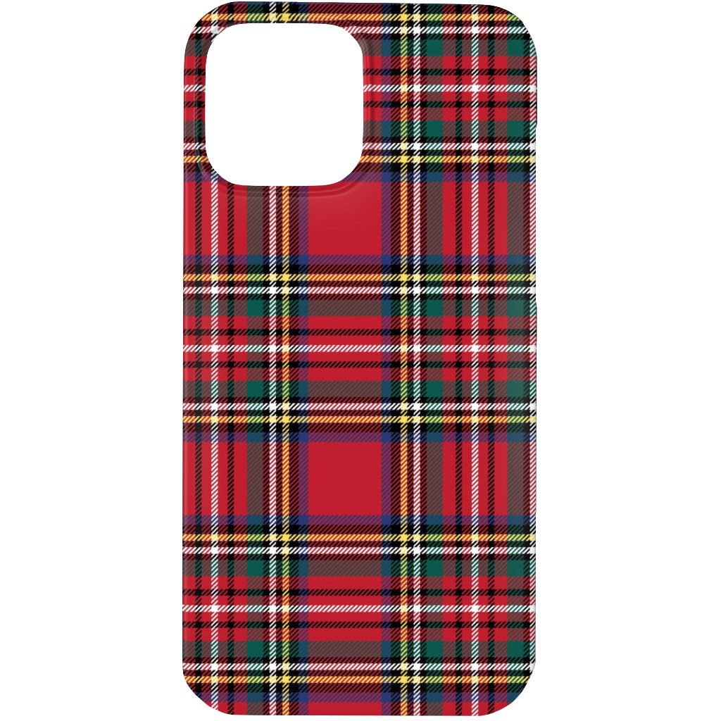 Royal Stewart Tartan Style Repeat Perfect for Christmas Phone Case, Silicone Liner Case, Matte, iPhone 13 Pro Max, Red