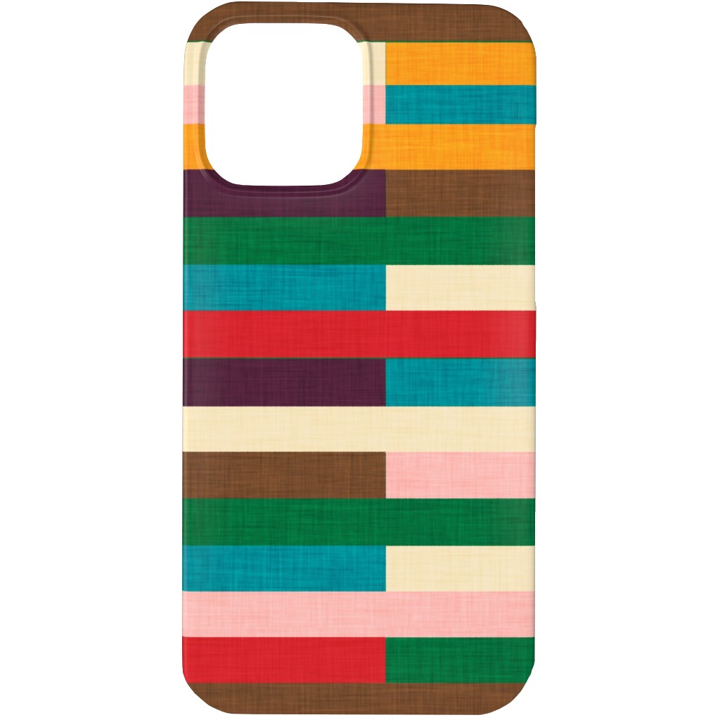 Kilim - Stripe - Multi Phone Case, Silicone Liner Case, Matte, iPhone 13 Pro Max, Multicolor