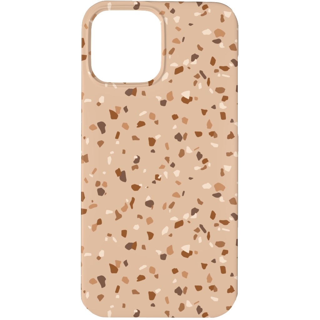 Terrazzo - Brown Phone Case, Slim Case, Matte, iPhone 13 Pro Max, Brown