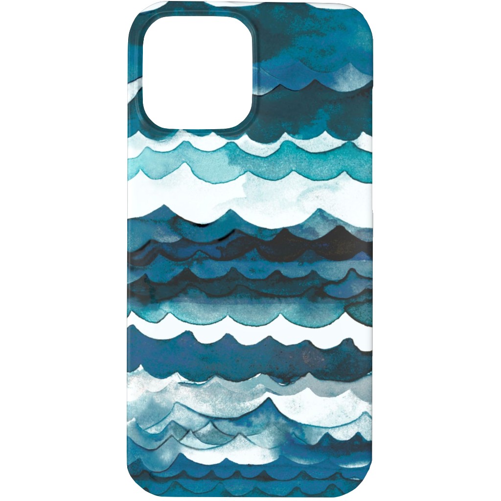sea waves aqua phone case