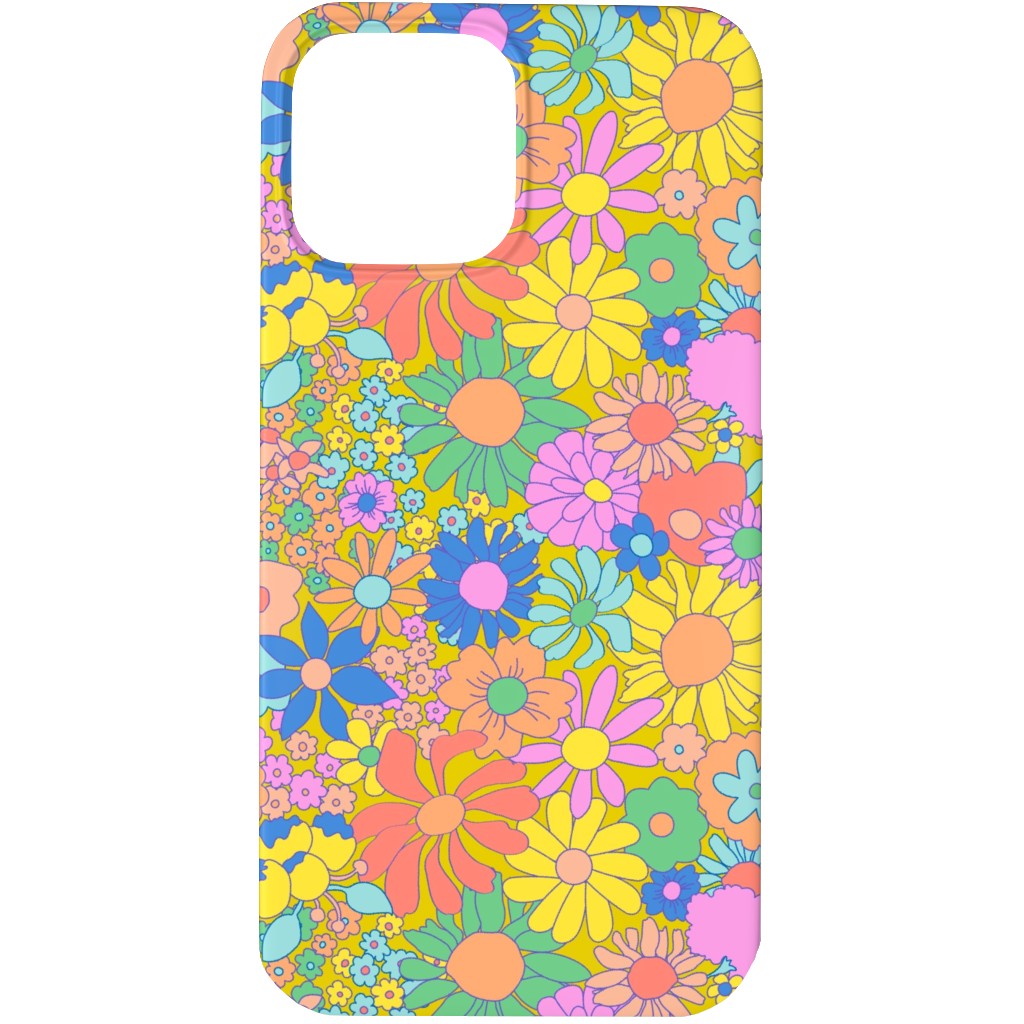 Groovy Meadow - Multi Phone Case, Slim Case, Matte, iPhone 13 Pro Max, Multicolor