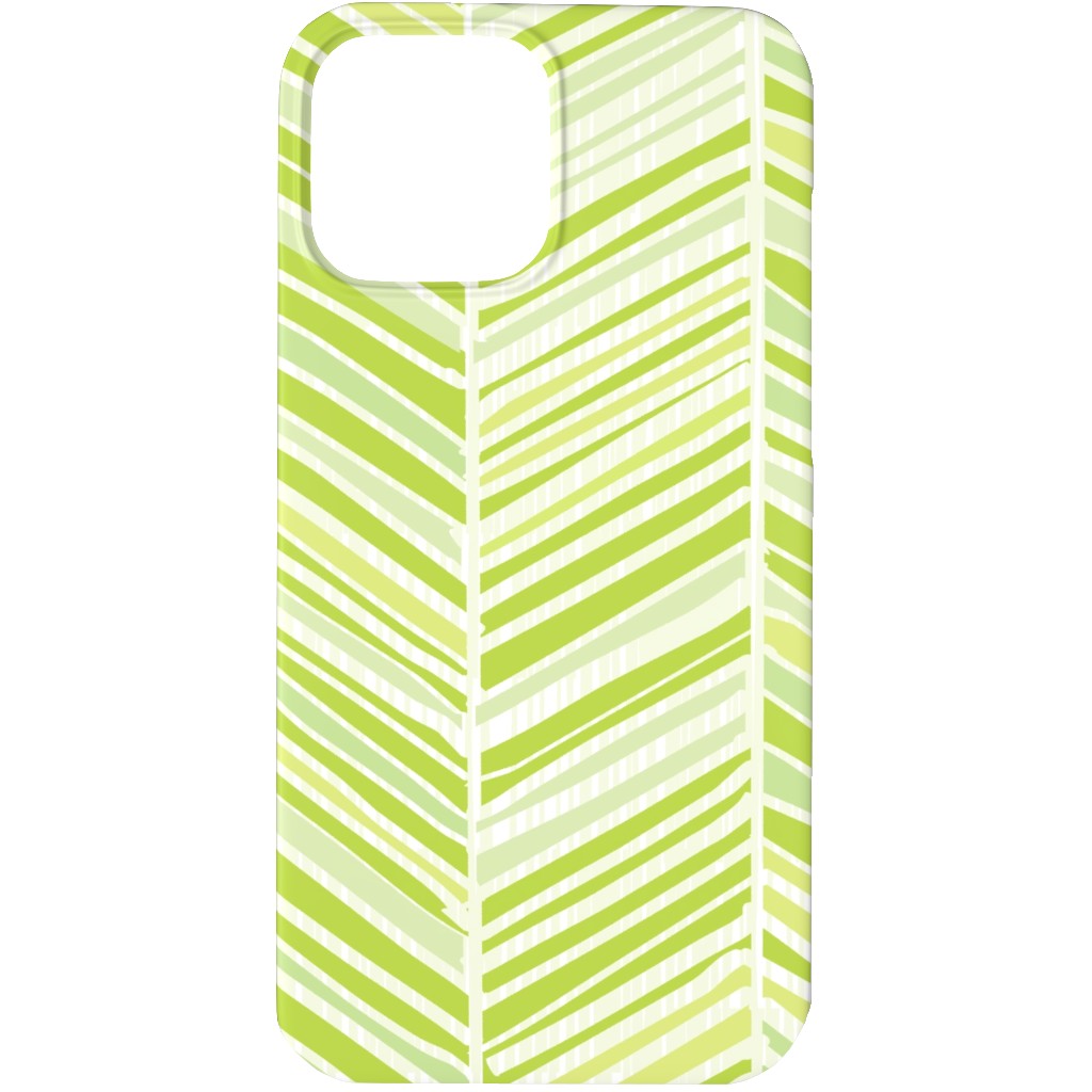 Herringbone Hues of Green Phone Case, Slim Case, Matte, iPhone 13 Pro Max, Green