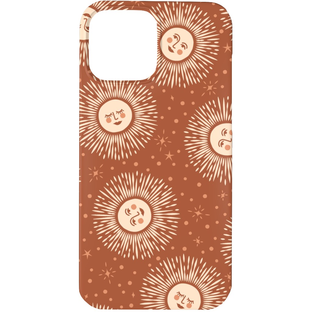 Golden Sun - Multidirectional - Rust Brown Phone Case, Slim Case, Matte, iPhone 13 Pro Max, Orange