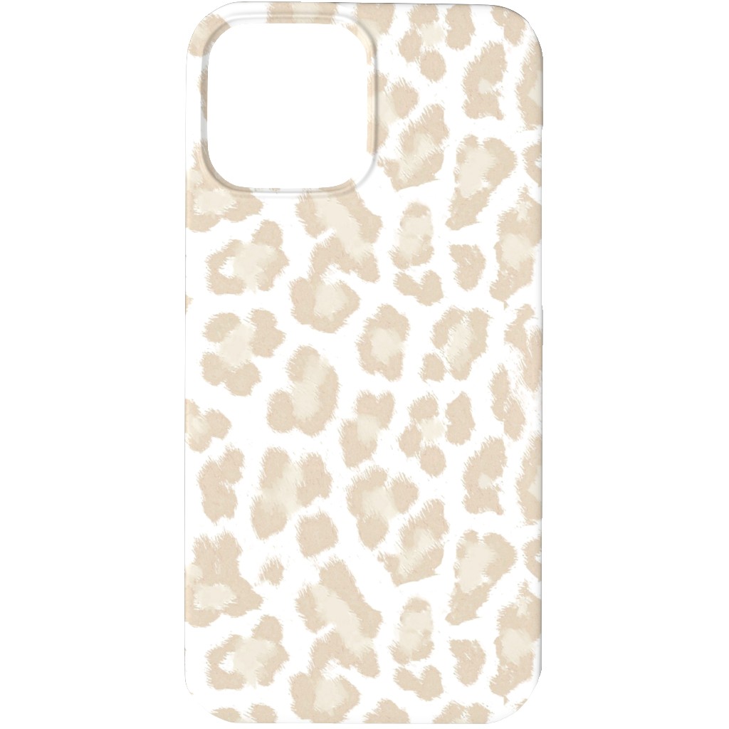 Natural Leopard - Beige Phone Case, Slim Case, Matte, iPhone 13 Pro Max, Beige, Pearl