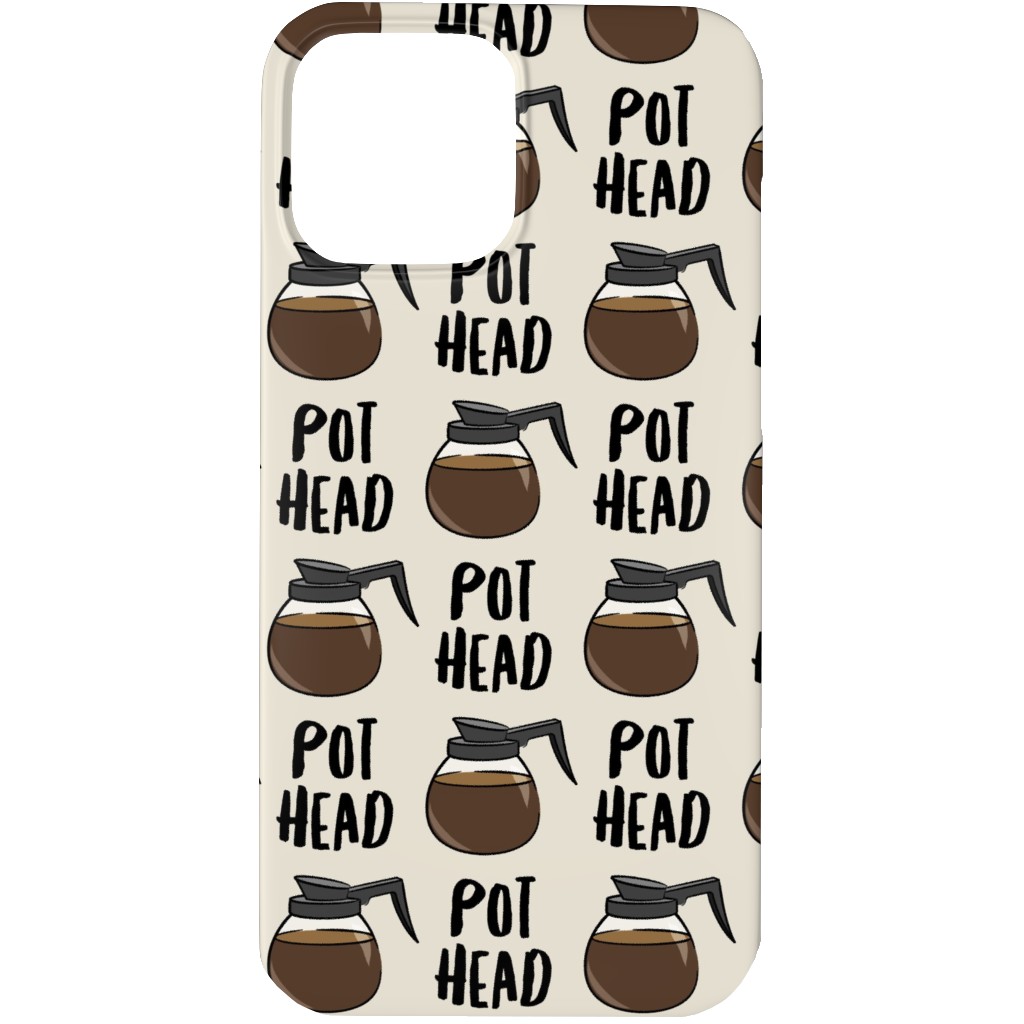 Coffee Pots - Beige Phone Case, Silicone Liner Case, Matte, iPhone 13 Pro, Brown