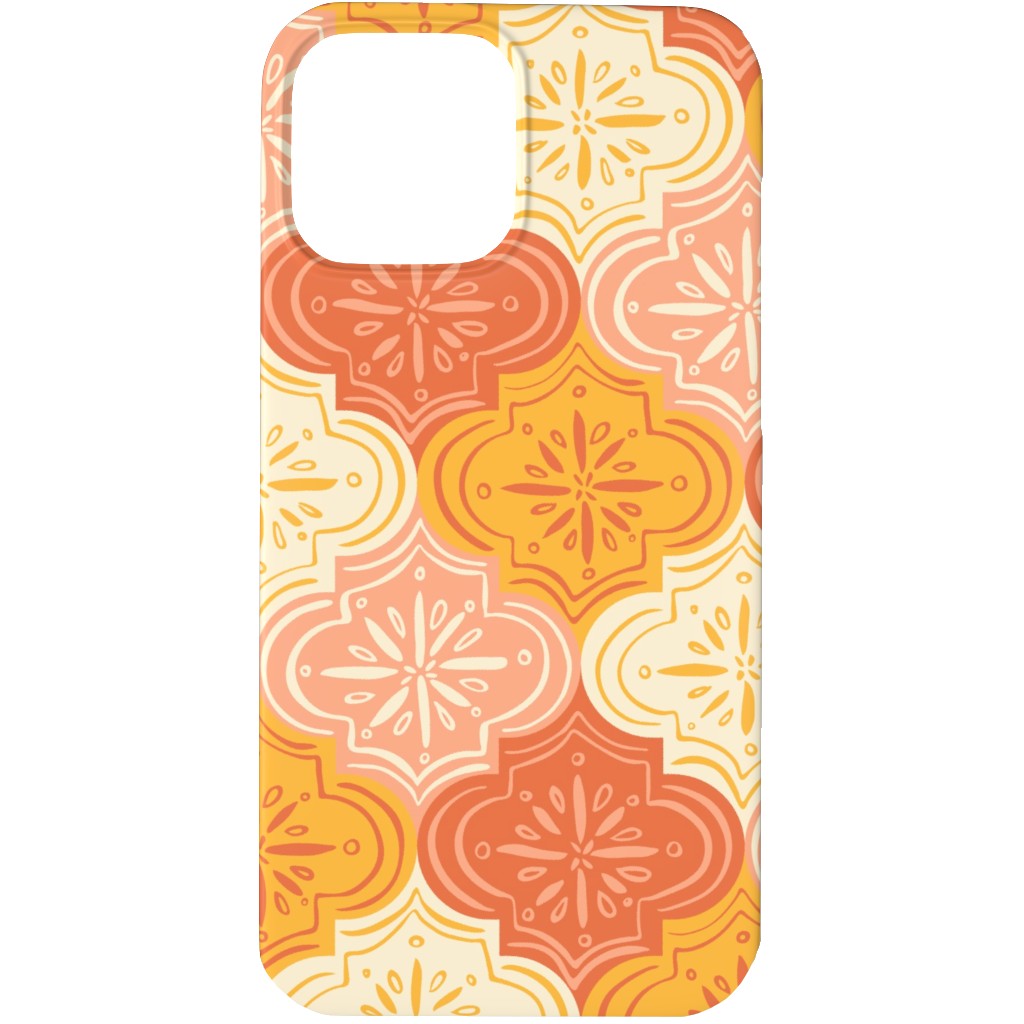Arabesque - Warm Phone Case, Silicone Liner Case, Matte, iPhone 13 Pro, Orange, Orange