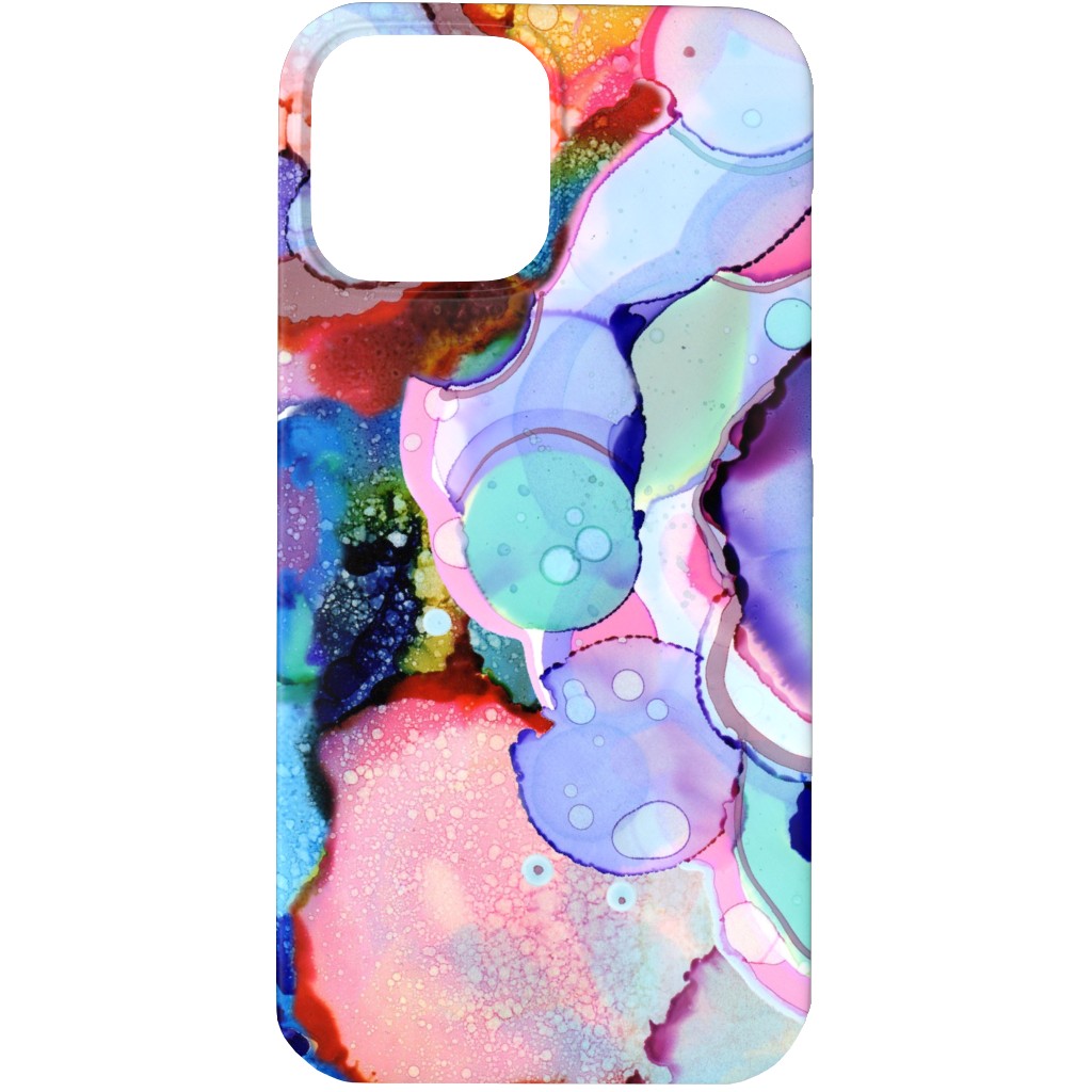 Abstract Rainbow Ink - Multi Phone Case, Silicone Liner Case, Matte, iPhone 13 Pro, Multicolor