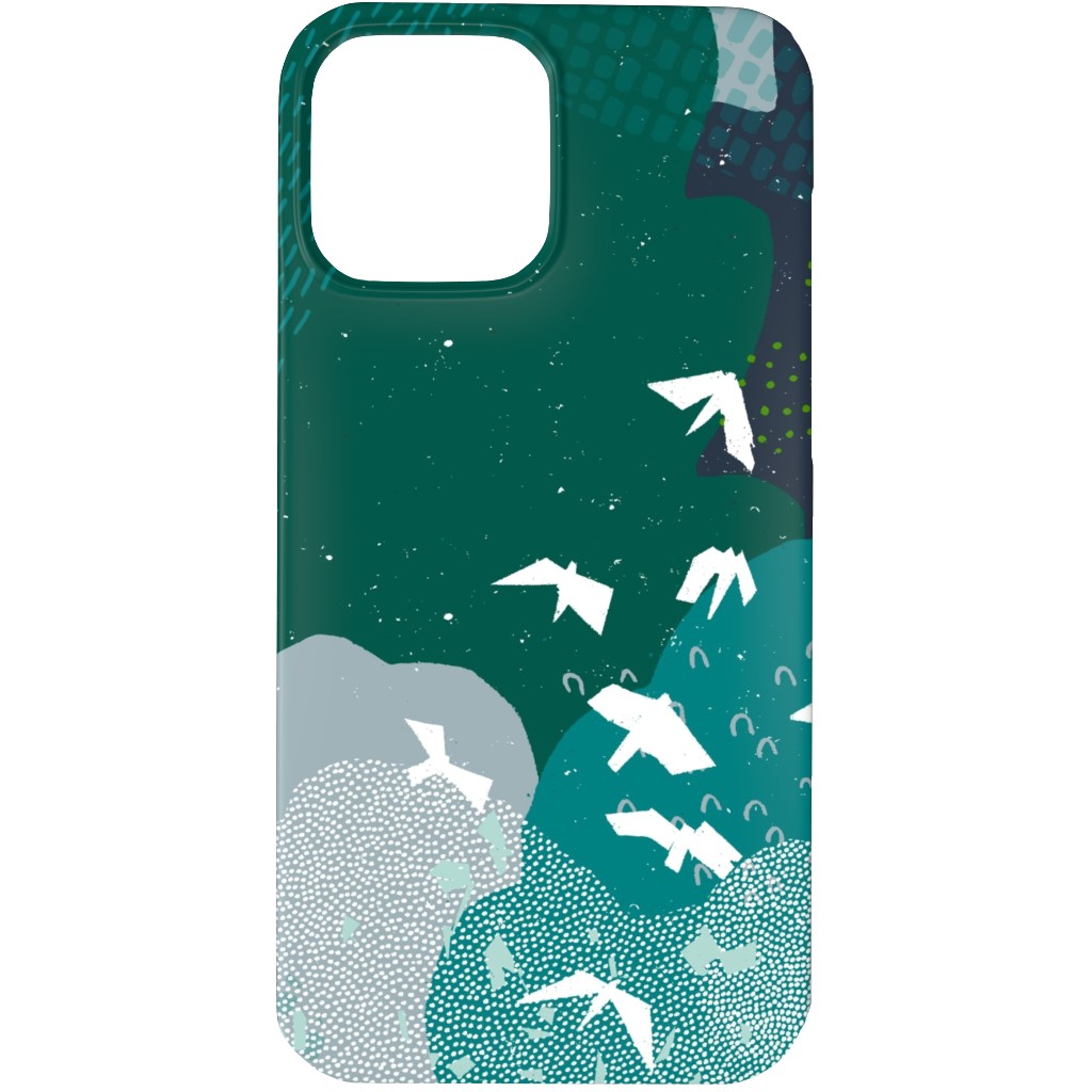 Forest Bird's Eye View - Green Phone Case, Silicone Liner Case, Matte, iPhone 13 Pro, Green, Classic Green