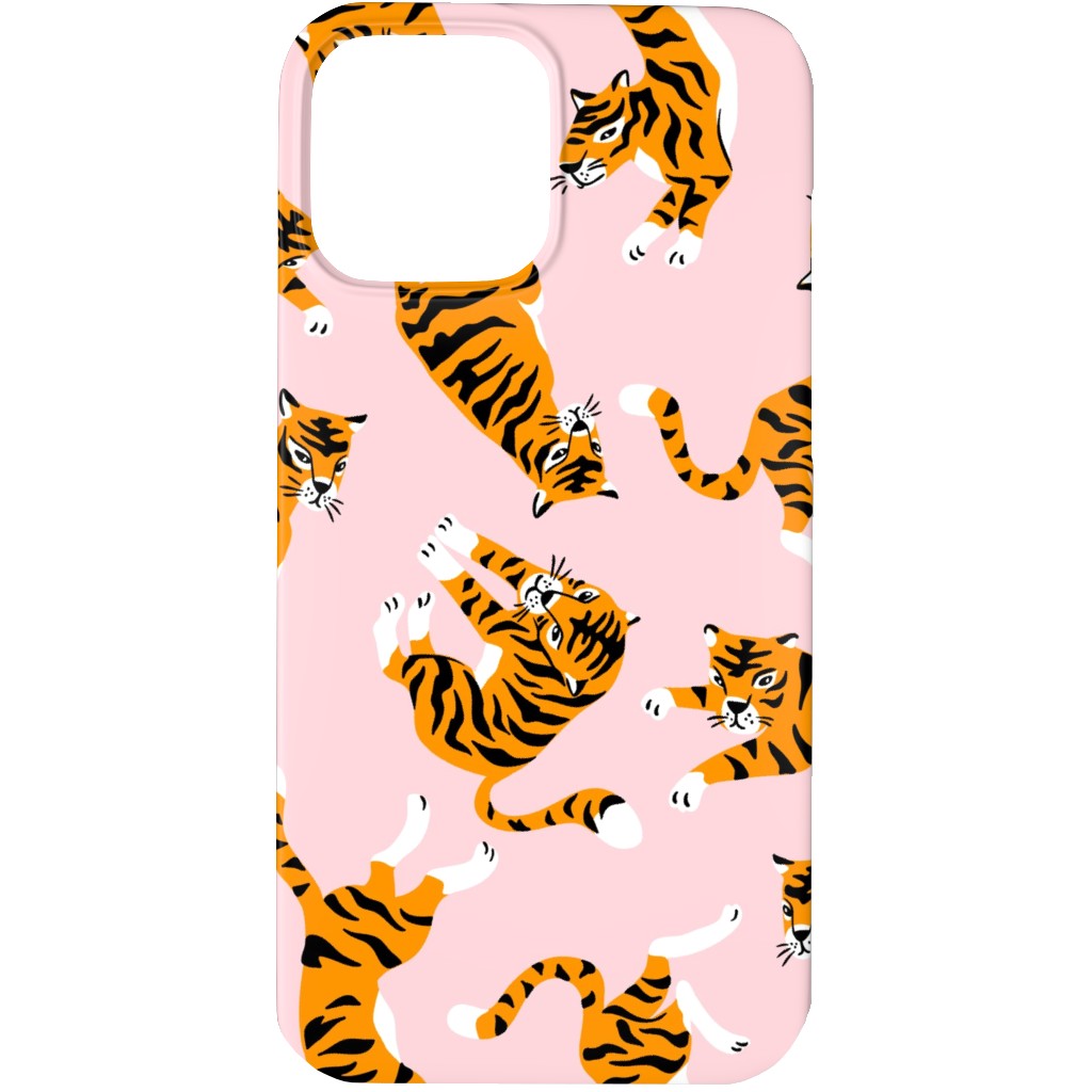 Tigers - Pink Phone Case, Silicone Liner Case, Matte, iPhone 13 Pro, Pink