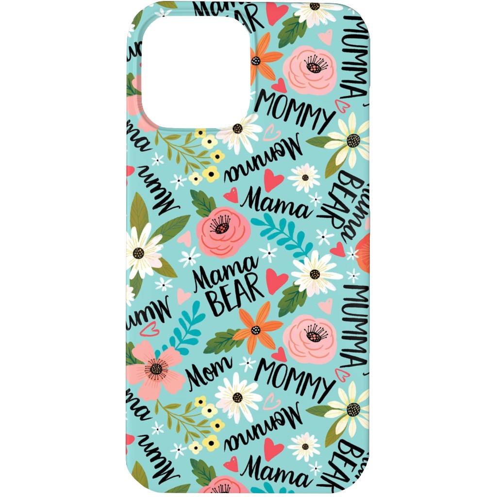 Mom's the Word - Multi Phone Case, Silicone Liner Case, Matte, iPhone 13 Pro, Blue