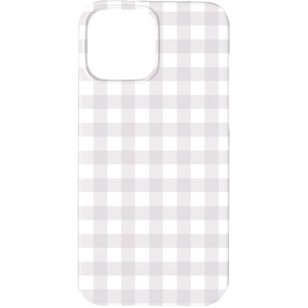 Gingham Check Phone Case, Slim Case, Matte, iPhone 13 Pro, Gray, Silver Lining