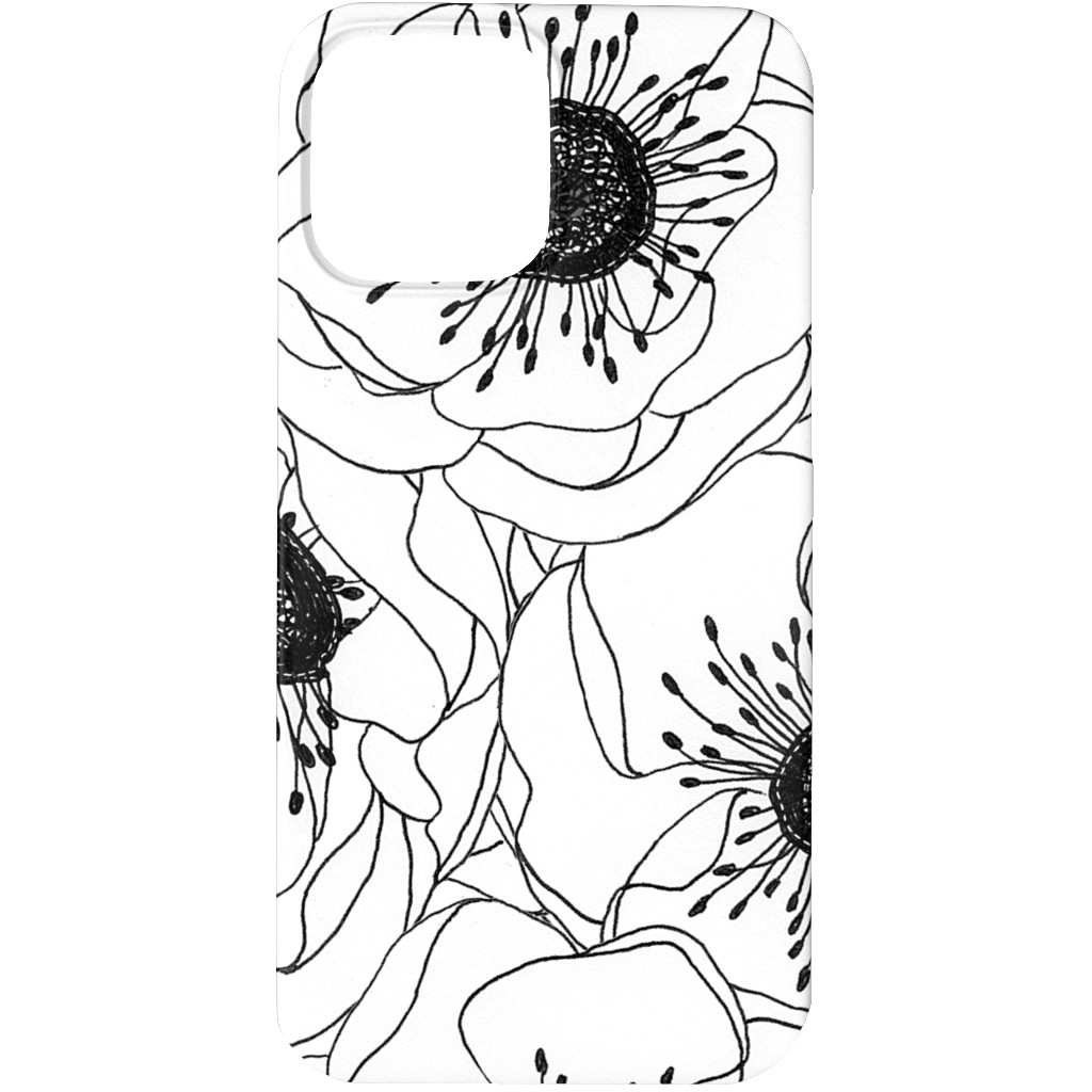 White Anemones - Neutral Phone Case, Slim Case, Matte, iPhone 13 Pro, White
