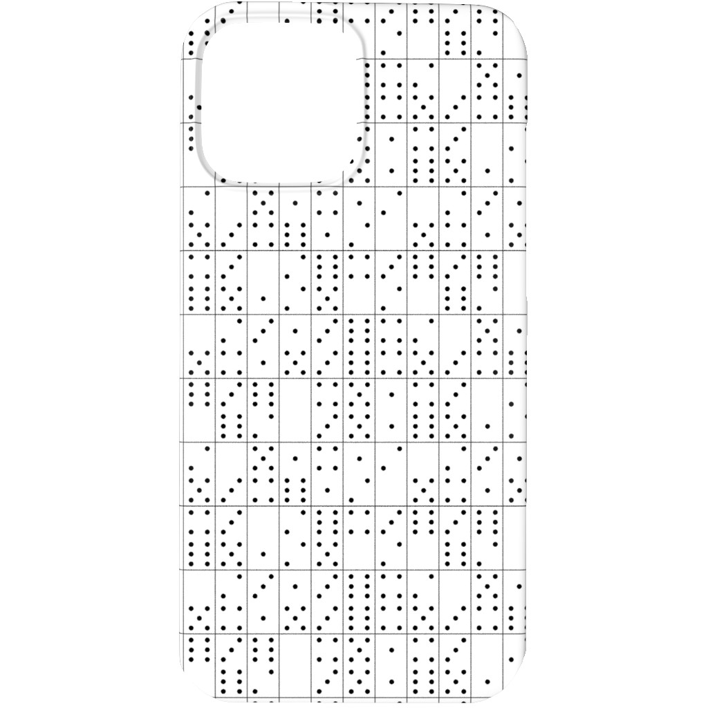 Domino Universe - Black and White Phone Case, Slim Case, Matte, iPhone 13 Pro, White