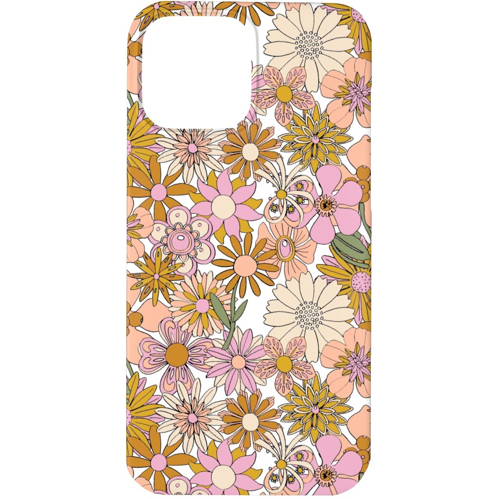 Chelsea Vintage Floral Garden - Pink Phone Case, Slim Case, Matte, iPhone 13 Pro, Pink