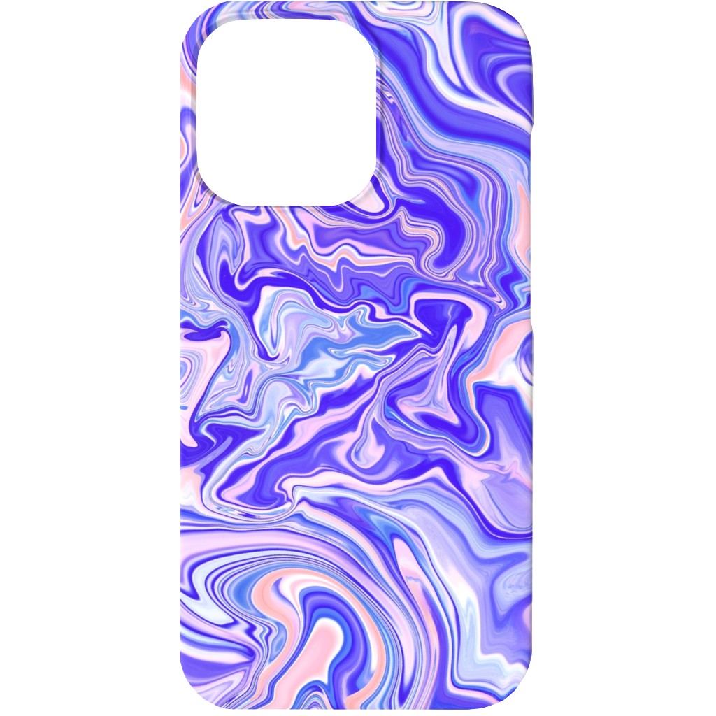 Love Spell Marble - Purple Coral Pink Phone Case, Silicone Liner Case, Matte, iPhone 13, Purple