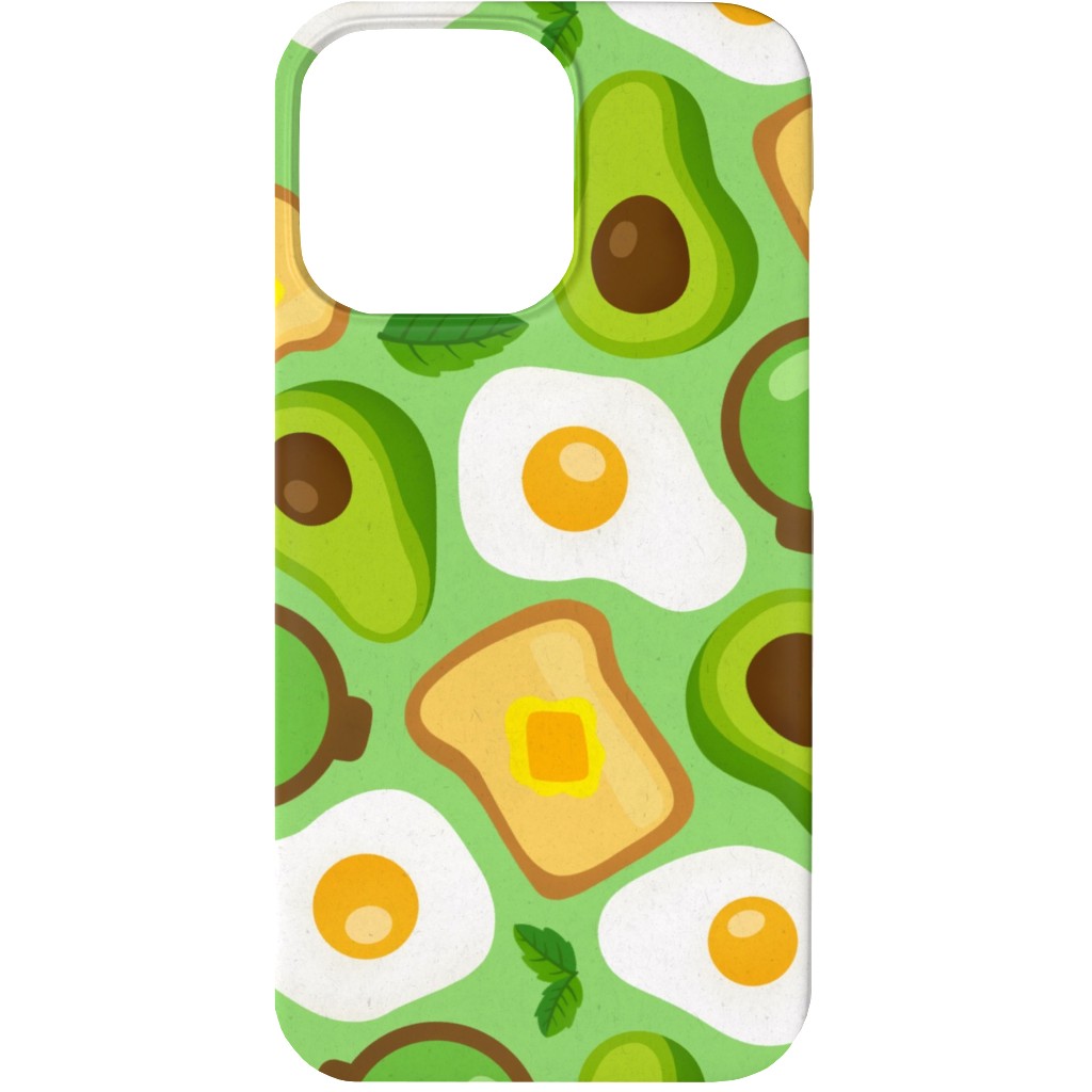 Deconstructed Avocado Toast - Green Phone Case, Silicone Liner Case, Matte, iPhone 13, Green