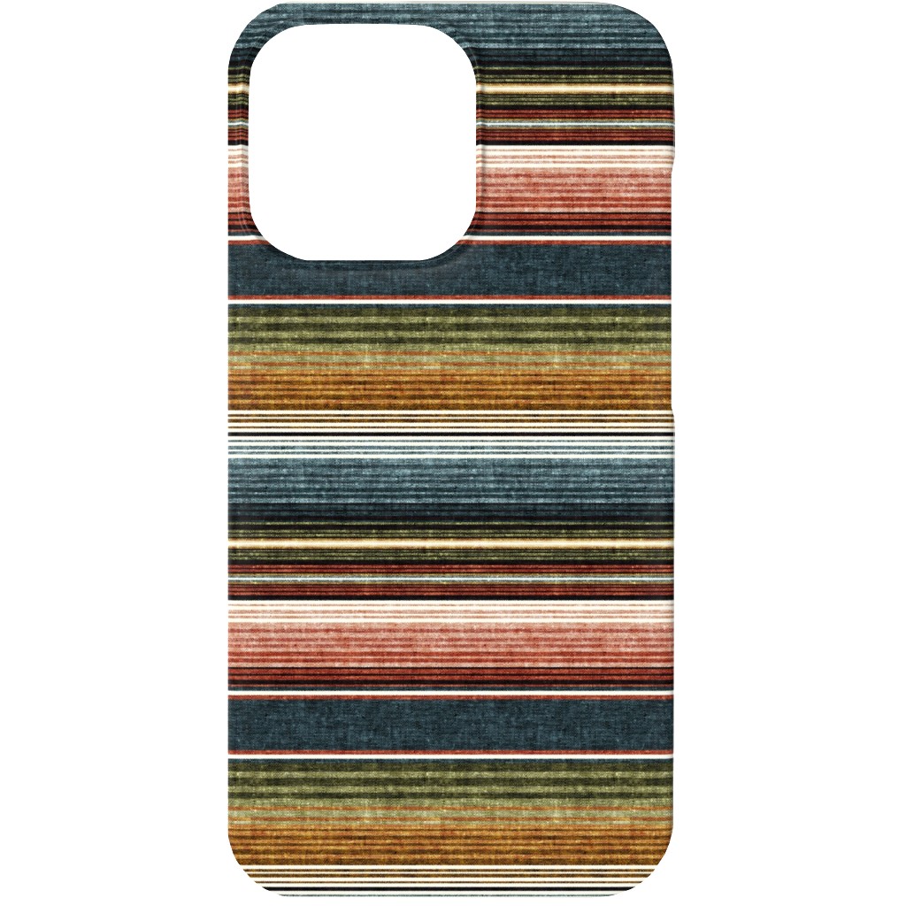 Serape Southwest Stripes - Multi Earthy Phone Case, Silicone Liner Case, Matte, iPhone 13, Multicolor