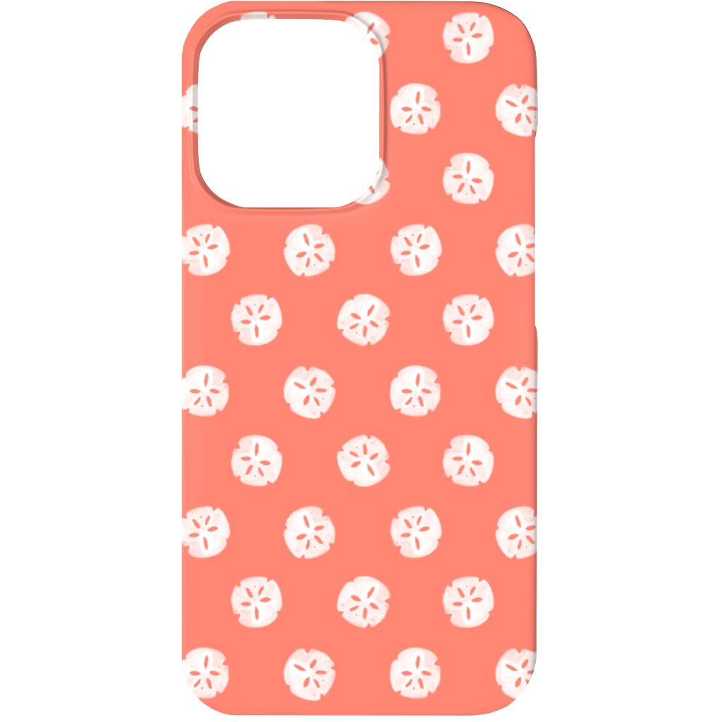 Sand Dollars - Coral Phone Case, Silicone Liner Case, Matte, iPhone 13, Orange, Orange