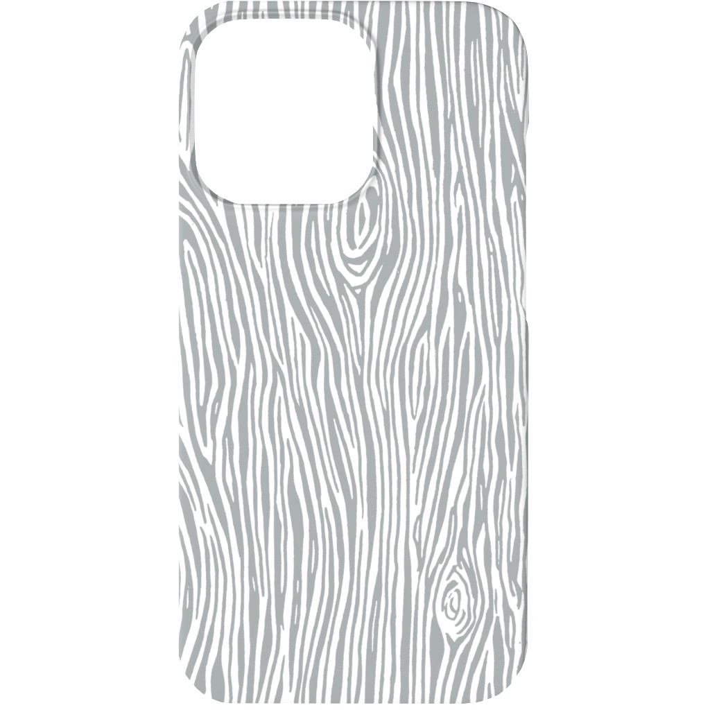 Woodgrain - Gray Phone Case, Silicone Liner Case, Matte, iPhone 13, Gray