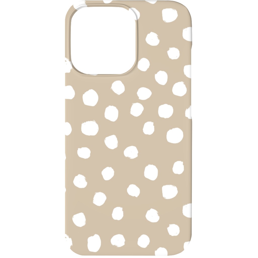 Soft Painted Dots Phone Case, Silicone Liner Case, Matte, iPhone 13, Beige