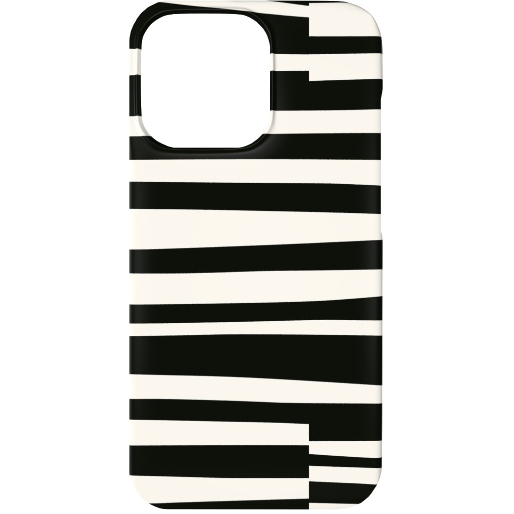 Twiggy Stripes Phone Case, Silicone Liner Case, Matte, iPhone 13, Black, Black