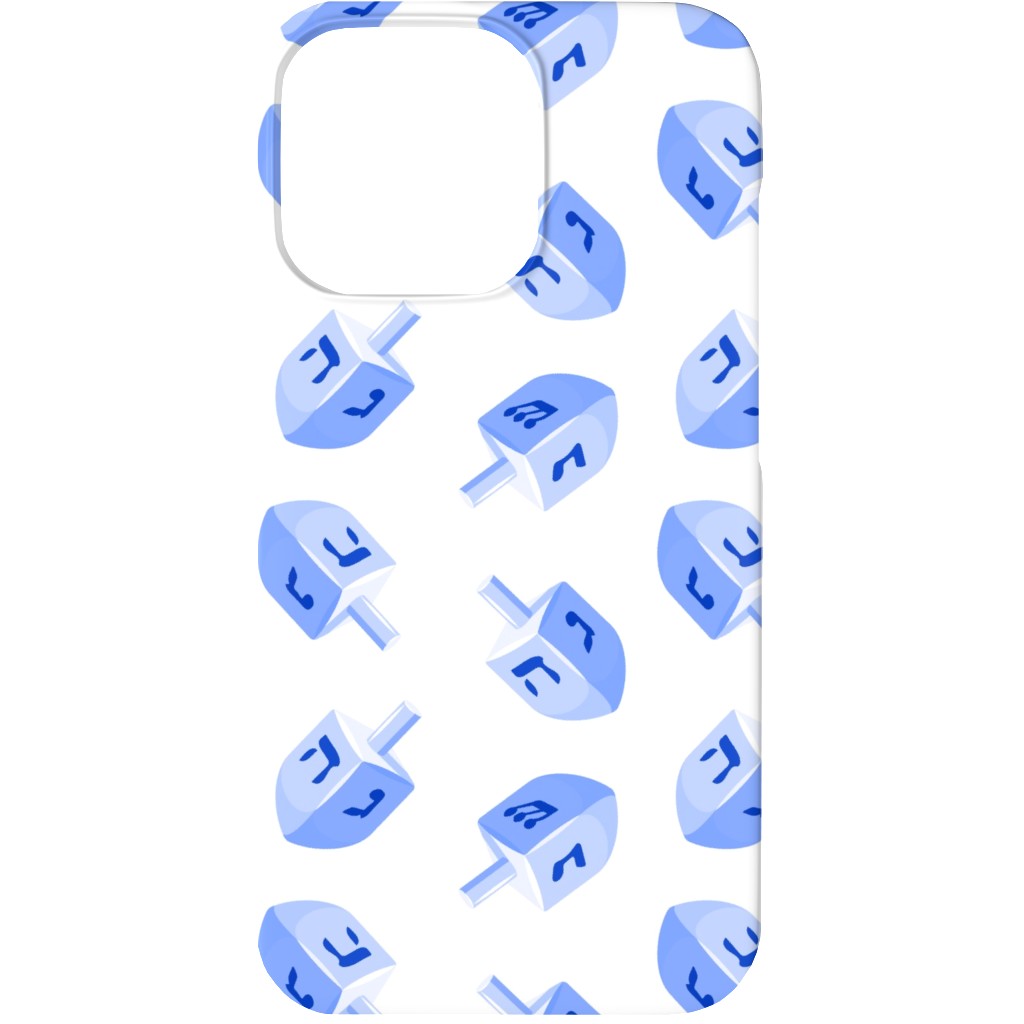Dreidels Phone Case, Silicone Liner Case, Matte, iPhone 13, Blue