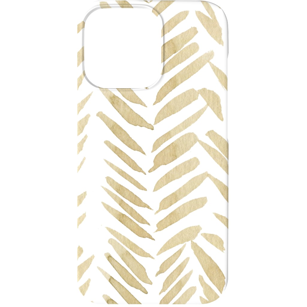 Leaf - Gold Phone Case, Silicone Liner Case, Matte, iPhone 13, Yellow