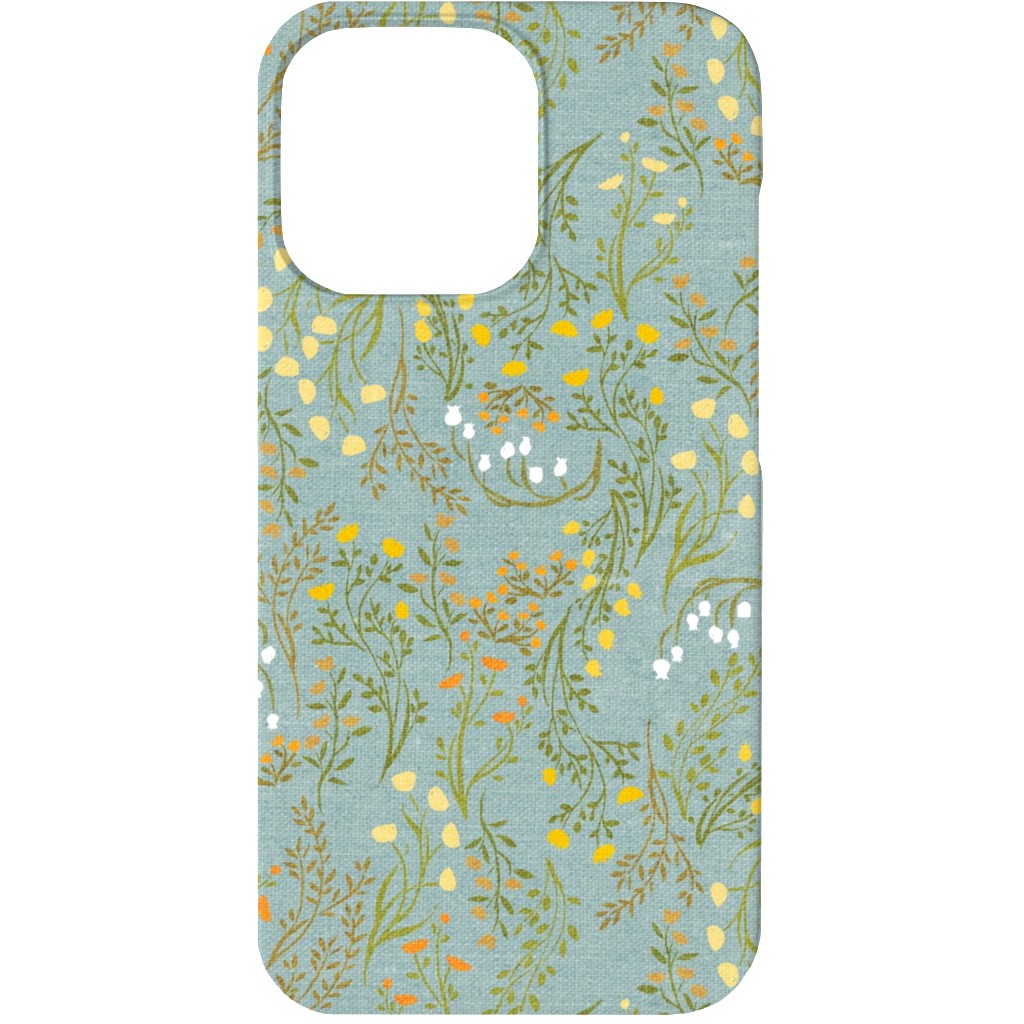 Summer Meadow Phone Case, Silicone Liner Case, Matte, iPhone 13, Green