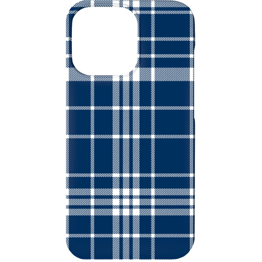 Tartan Check Phone Case, Silicone Liner Case, Matte, iPhone 13, Blue