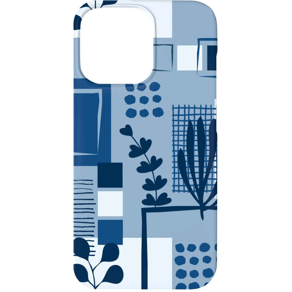 Squared Sea - Blue Phone Case, Silicone Liner Case, Matte, iPhone 13, Blue, True Blue