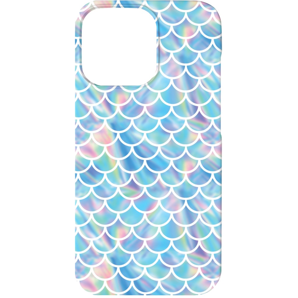 Mermaid Scales - Blue Phone Case, Silicone Liner Case, Matte, iPhone 13, Blue, True Blue