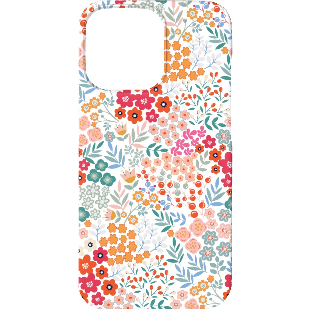 Summer Flower Phone Case, Slim Case, Matte, iPhone 13, Multicolor