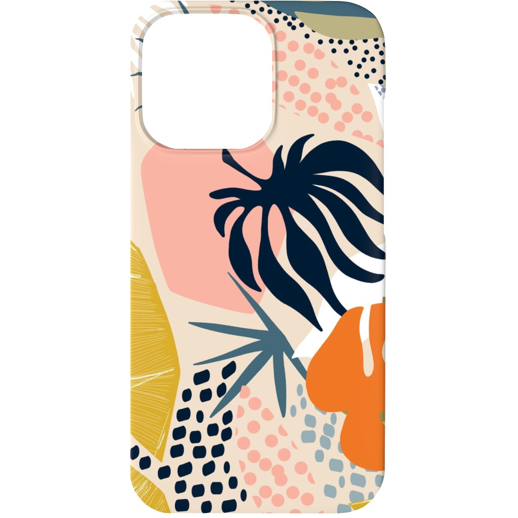 Tropical Foliage - Natural Retro - Multi Phone Case, Slim Case, Matte, iPhone 13, Multicolor