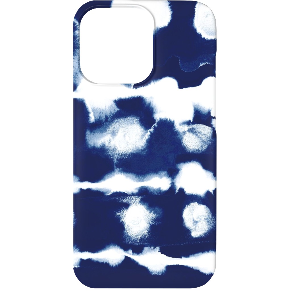 Dye Dot Stripe - Blue Phone Case, Slim Case, Matte, iPhone 13, Blue