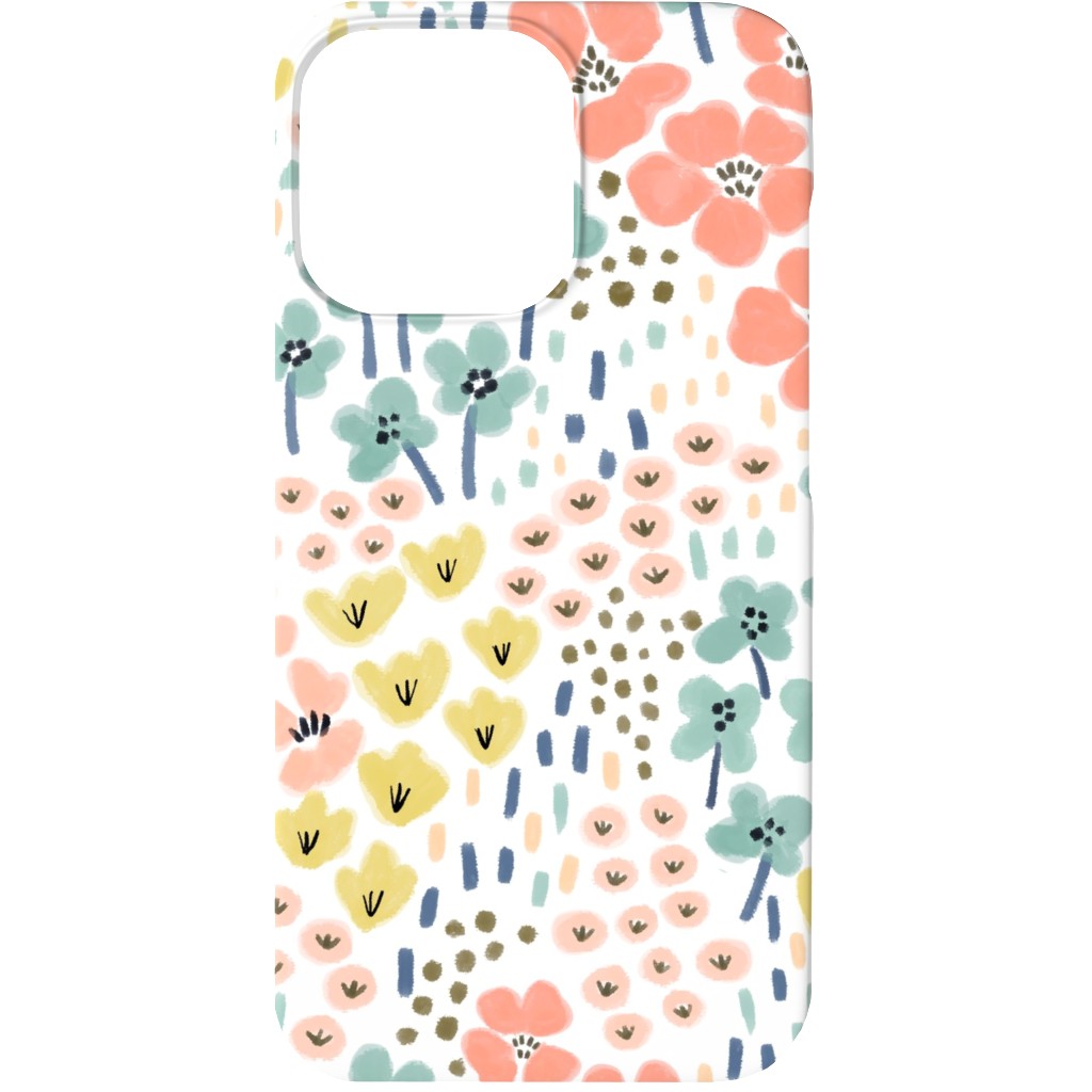 April Bits Vintage - Pink Phone Case, Slim Case, Matte, iPhone 13, Pink, Bright Pink