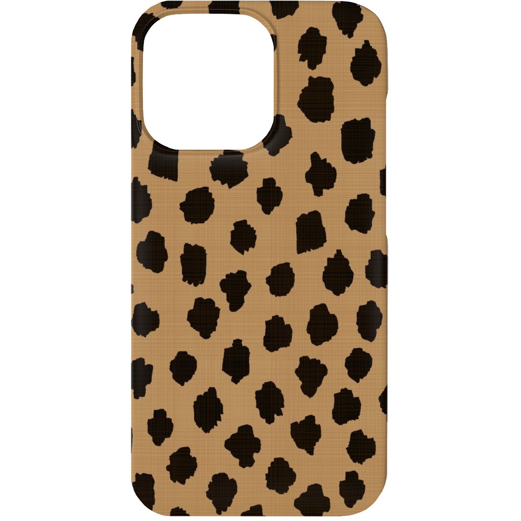 Cheetah Spots - Brown Phone Case, Slim Case, Matte, iPhone 13, Brown, Brown