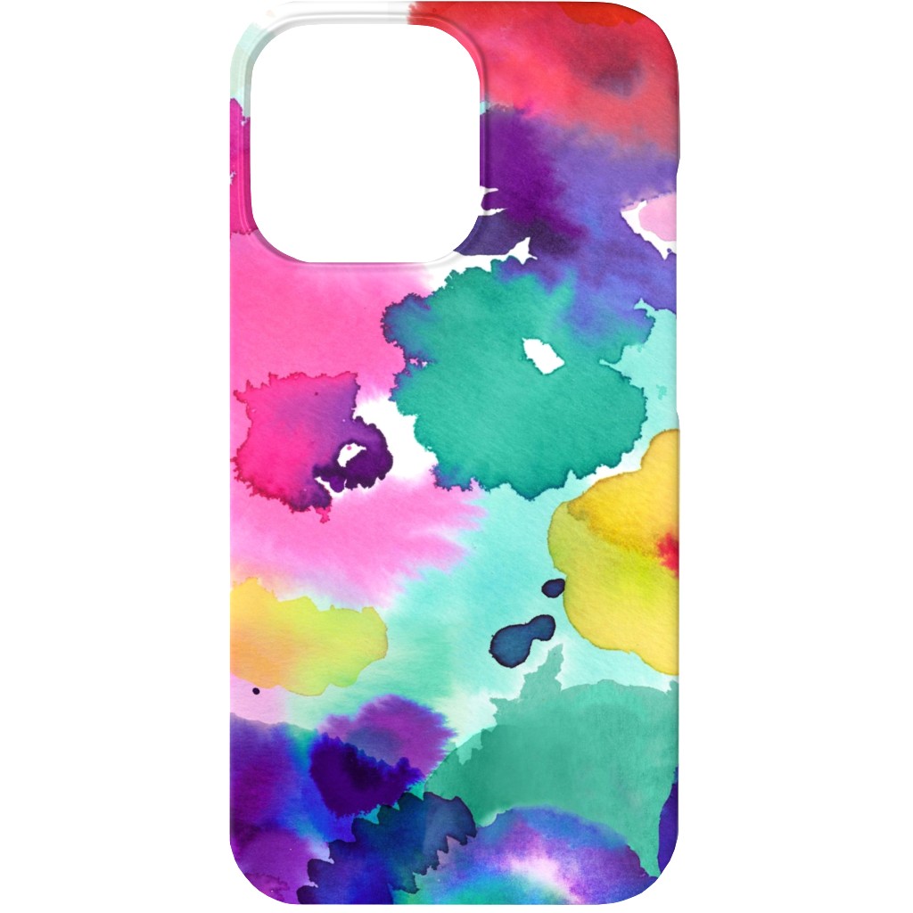 Abstract Floral Watercolor - Multi Phone Case, Slim Case, Matte, iPhone 13, Multicolor